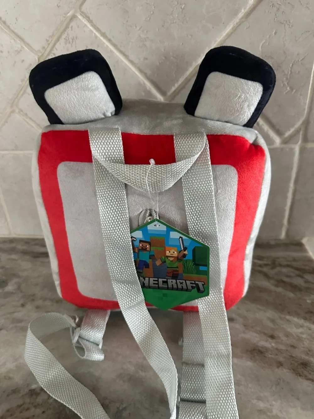 Minecraft Wolf Plush Backpack